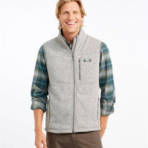 LL Bean Men's 2XL Full Zip Sweater Heather Gray Vest